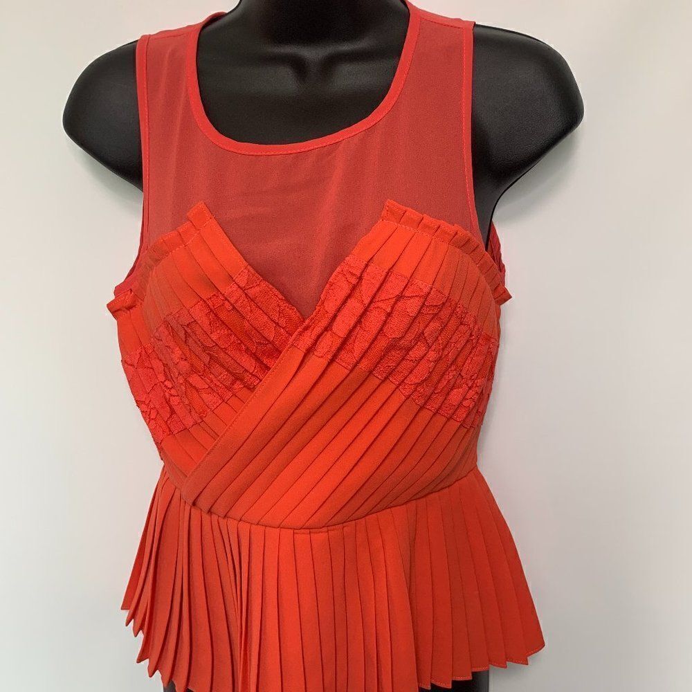 Pins and Needles Unique Sleeveless Pleated Blouse